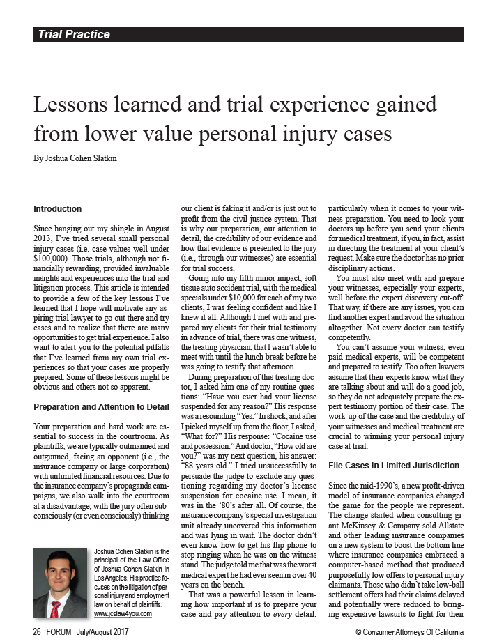 Trial Practice Article Image